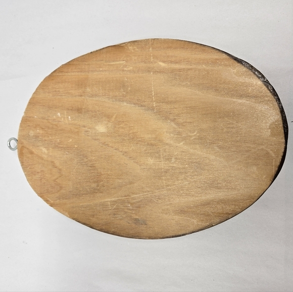 Genie Henry Painted Art Yellow Daisy's On Ceramic Signed On Fired Wooden Plaque - Picture 8 of 11